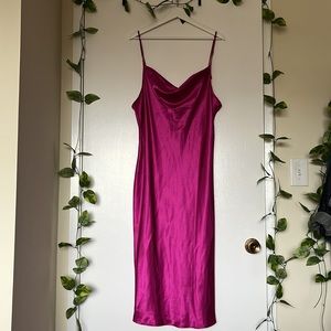 Bebe silky sexy dress cowl neck